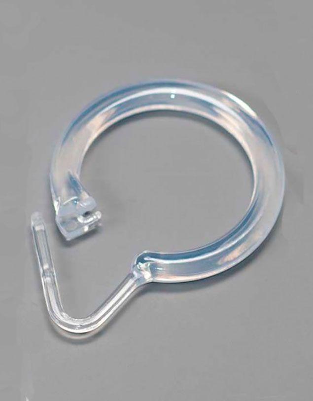 Gardin ring til bad af klar plast