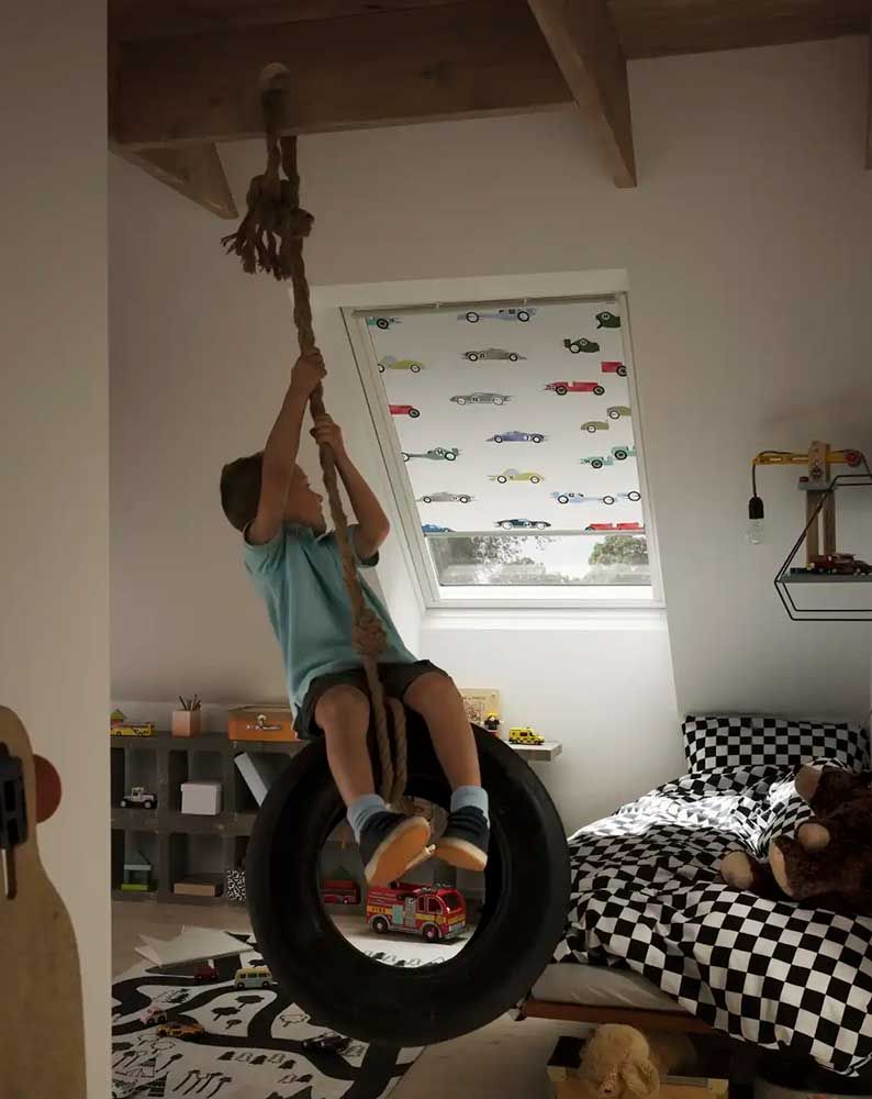 Velux mørklægningsrullegardiner til børn